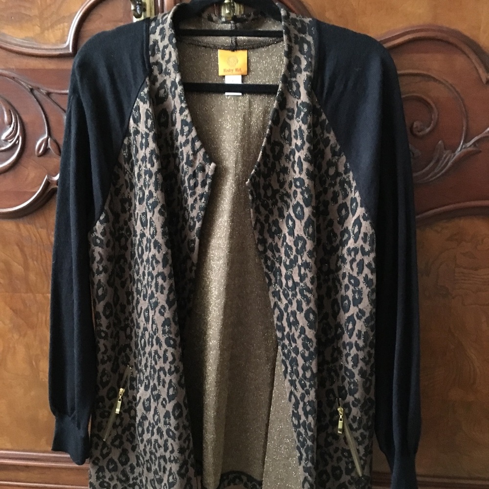 Ruby animal print jacket/cardigan-NWOT